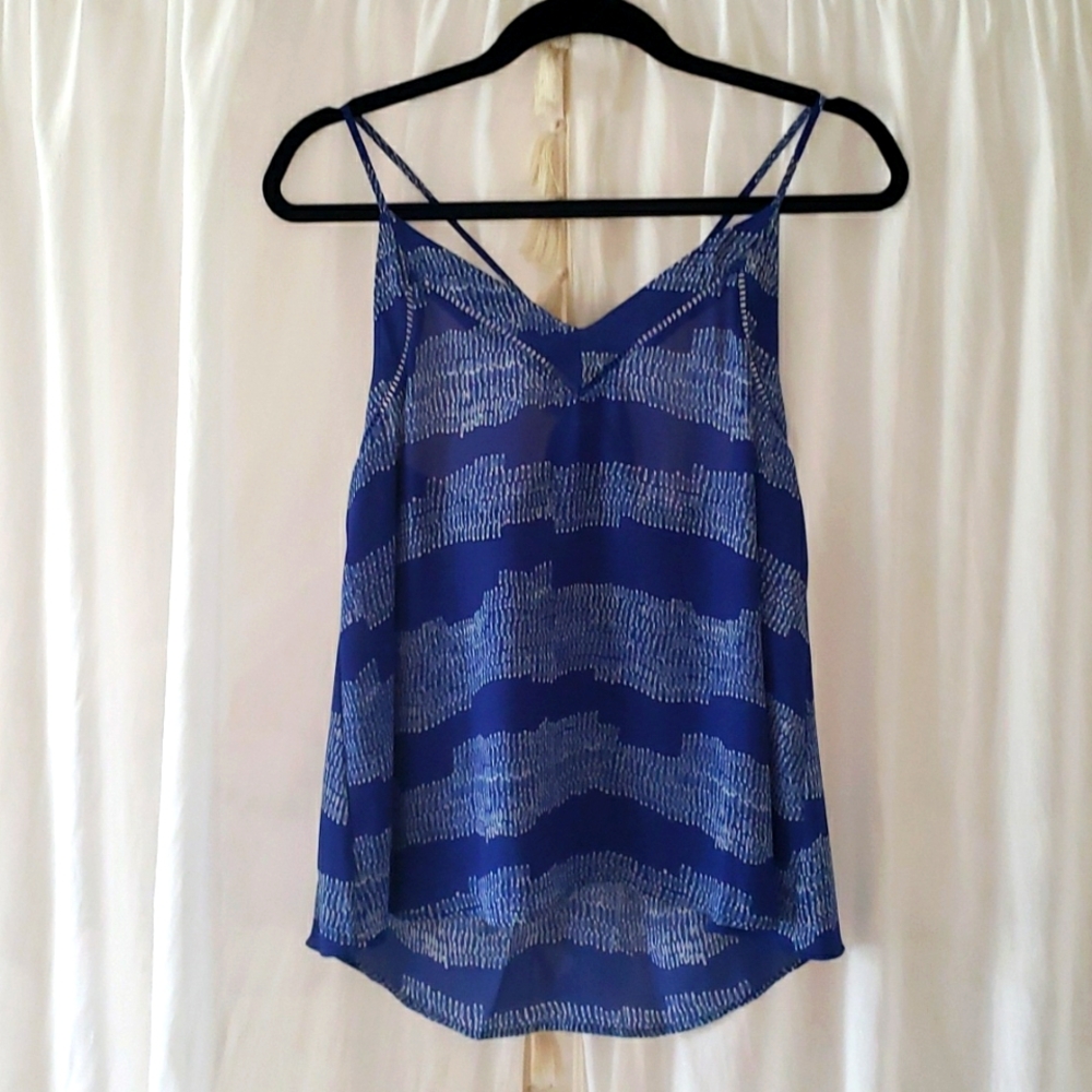 Criss cross spaghetti strap tank
